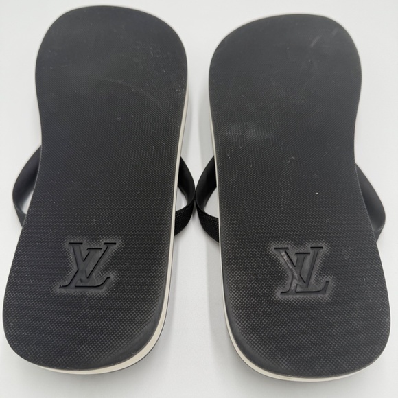Louis Vuitton Monogram Canvas Flip Flops / Sandals – Brown & Black (Size 9) - Picture 5 of 5